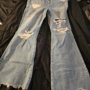 Flare high rise jeans